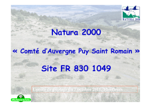 diaporama présenté par l`opérateur - Préfecture du Puy-de-Dôme