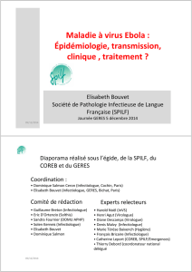 Maladie à virus Ebola : Épidémiologie, transmission, clinique