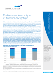 Modèles macroéconomiques et transition