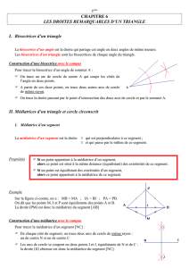 6. Droites remarquables du triangle