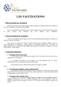 les vaccinations - Ma voie pro Europe
