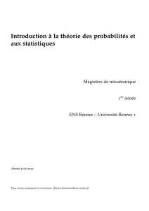 Introduction à la théorie des probabilités et aux statistiques