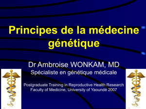 Principes de la médecine génétique