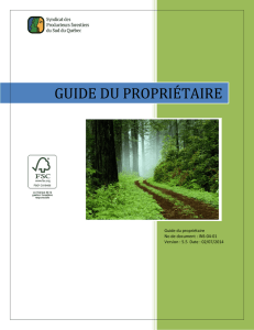 GUIDE DU PROPRIÉTAIRE - Groupement forestier coopératif St