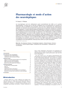 Research paper : Pharmacologie et mode d`action des