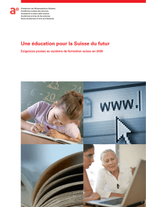 Une éducation pour la Suisse du futur