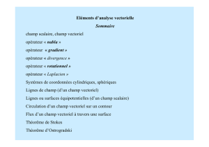 ELM0:Eléments d`analyse vectorielle (cours diaporama)