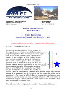 Lettre d`information n°27 (juillet