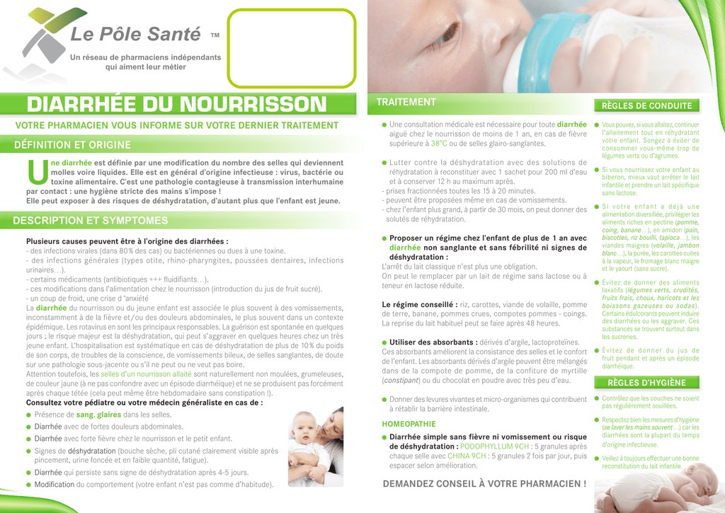 Diarrhee Du Nourrisson Pharmacie Des Fontanilles