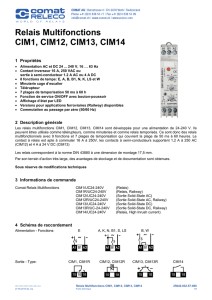 Relais Multifonctions CIM1, CIM12, CIM13, CIM14