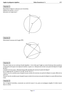 Angles et polygones réguliers Fiche d`exercices n° 4 Exercice 1