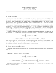 1 Introduction 2 Coefficients de Fourier