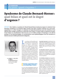 Syndrome de Claude Bernard-Horner
