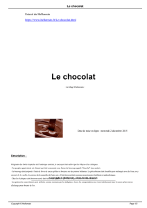 Le chocolat - Helloresto