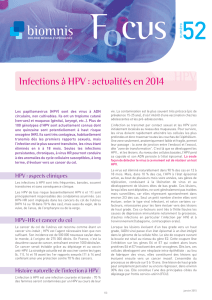 Infections à HPV : actualités en 2014