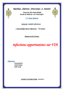 infections opportunistes sur VIH - DSpace à Université abou Bekr