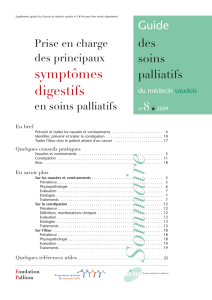 Prise en charge des principaux symptômes digestifs en soins