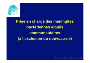 Prise en charge des méningites bactériennes aiguës