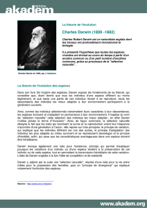 Charles Darwin (1809 -1882)
