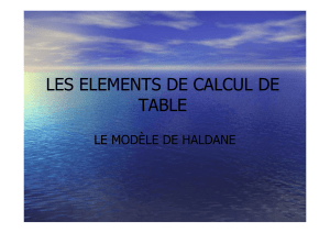 les elements de calcul de table