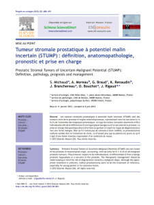 Tumeur stromale prostatique à potentiel malin incertain