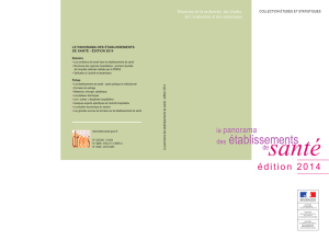 Le panorama des établissements de santé - édition 2014