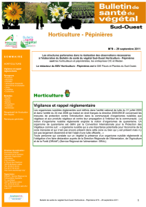 Horticulture - Chambre d`Agriculture Aquitaine