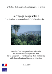 Le voyage des plantes - Ministère de la culture