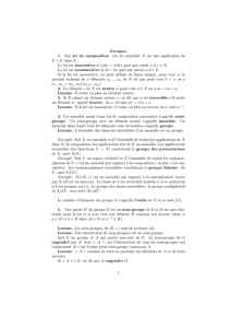 Groupes - Licence de mathématiques Lyon 1