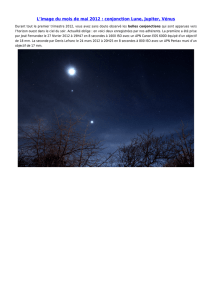 image du mois de mai 2012 : conjonction Lune, Jupiter, Vénus
