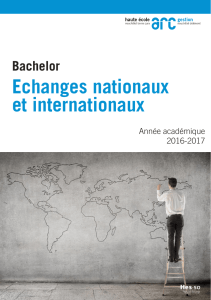 Brochure des &eacute;changes nationaux et internationaux - HE-Arc