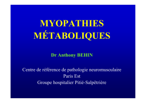 Myopathies métabolique