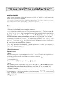 132. Applications géométriques des nombres complexes