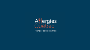 Allergies Québec - Présentation - Association des camps du Québec