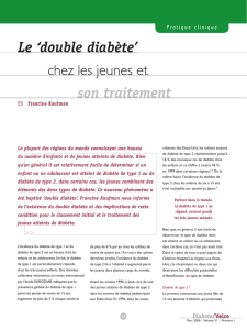 Le `double diabète` chez les jeunes et son traitement