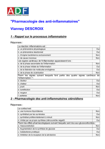 "Pharmacologie des anti-inflammatoires" Vianney DESCROIX