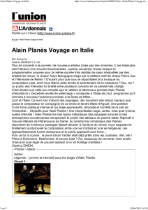 Alain Planès Voyage en Italie - les Flâneries Musicales de Reims