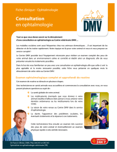 Consultation en ophtalmologie