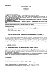 chimie - Concours G2E