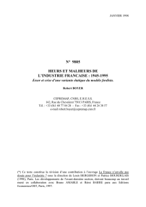 n° 9805 heurs et malheurs de l`industrie francaise : 1945-1995