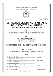 estimation de l`impact sanitaire de l`hepatite c au maroc