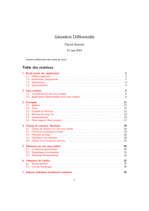 Géométrie différentielle polycopié du cours