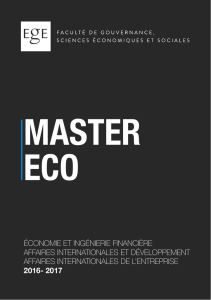 Télécharger la brochure du master ECO