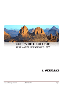 Cours de géologie générale