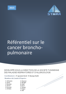 Référentiel sur le cancer broncho- pulmonaire