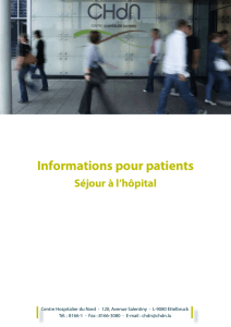 Informations pour patients - Centre Hospitalier du Nord