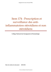 Item 174 : Prescription et surveillance des anti