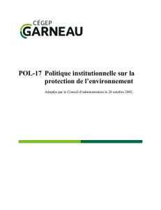 POL-17 Politique institutionnelle sur la protection