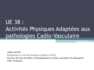 Enseignant APA et Pathologies cadio-vasculaire