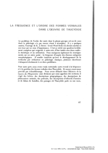 Le problème de l`ordre des mots dans la phrase grecque est un de